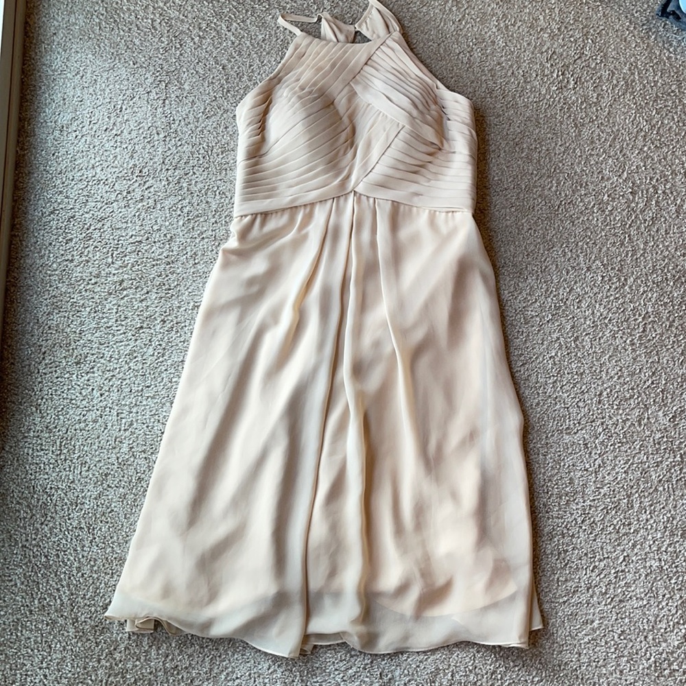 A.W. Bridal size 8, cream, bridesmaid dress.